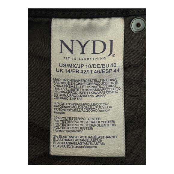 NYDJ Briella 11 Inch Denim Roll Cuffs shorts black size 10 - Picture 4 of 7